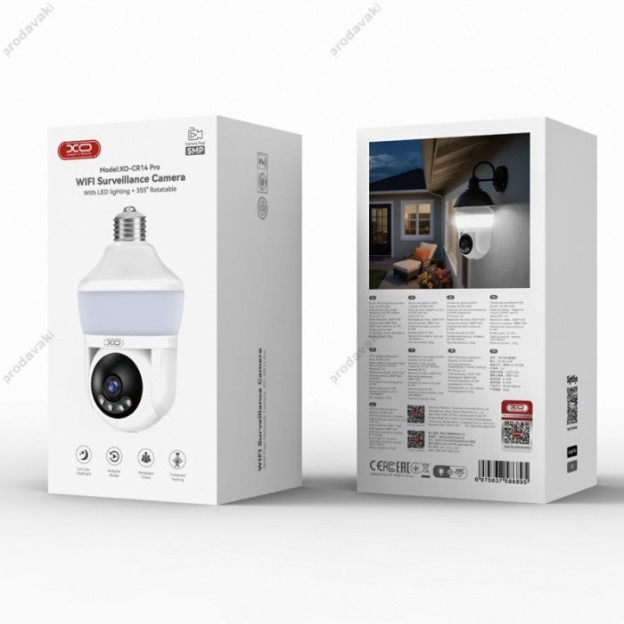 Камера відеоспостереження XO CR14 Pro Premium Edition Magic Bulb Pixel Camera 500W White